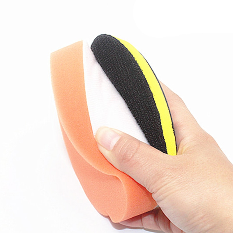 Clean Sponge Car 180mm Waxing Paint Care Tool Buffing Rotary Orange Flat
