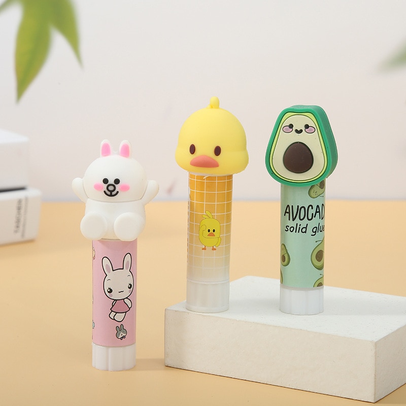 32 pcs/lot Kawaii Yellow Duck Solid Glue Guns Sticks DIY Tools Student Handmade Office School Supplies
