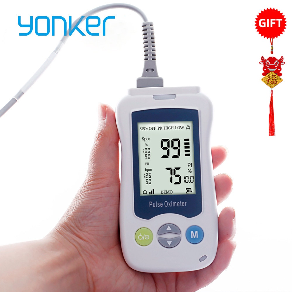 Yonker Handheld Pulse Oximeter LCD Rechargeable Portable Handheld Pulse Oximeter For Adult Infant Newborn Child Baby Kids
