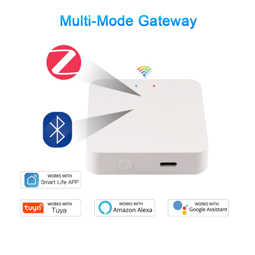 Tuya Zigbee Hub Wireless Bluetooth Zigbee Gateway Smart Home Remote Contoller Bridge Work With Alexa Google Home Zigbee Bulb