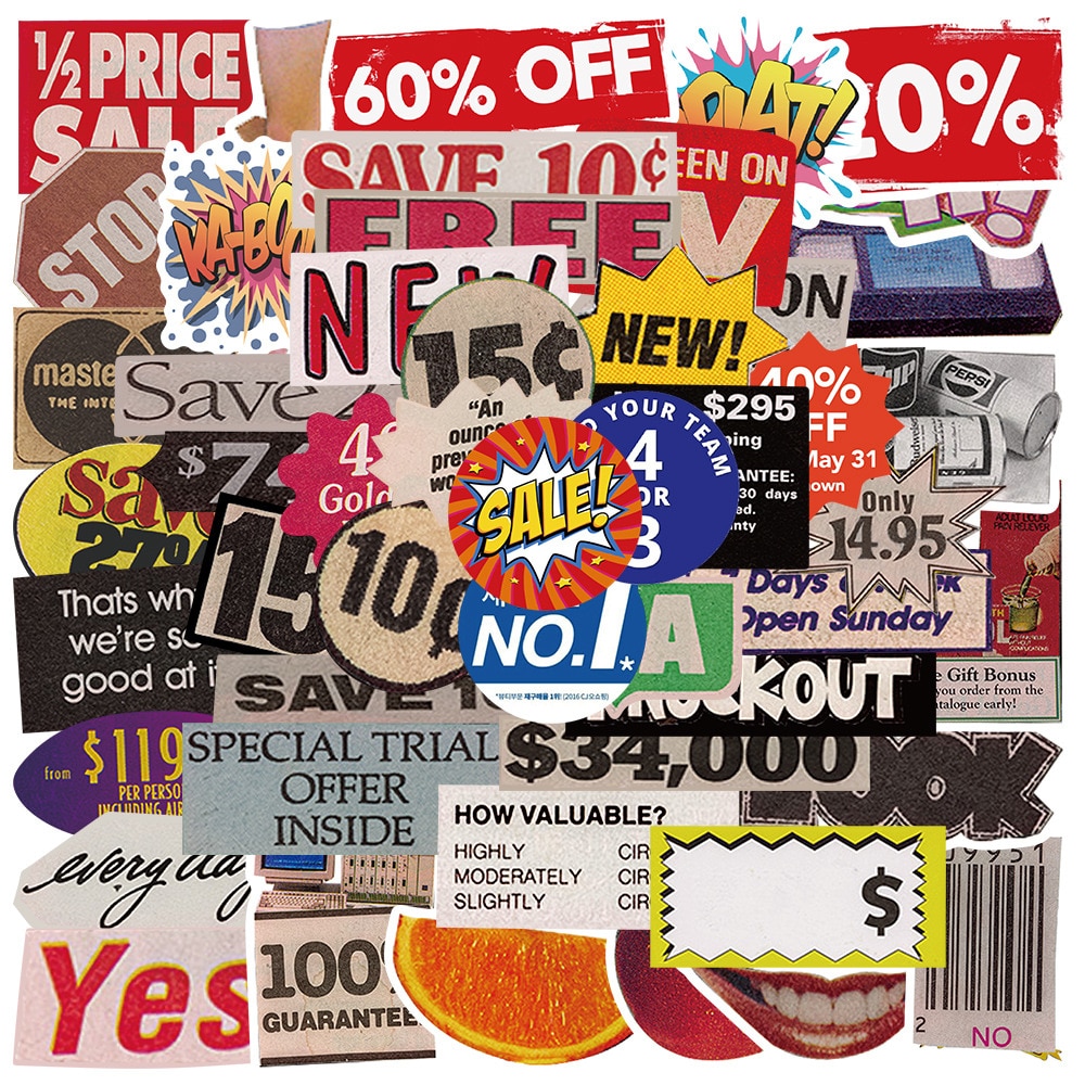 10/30/50PCS Personalized pop style graffiti Stickers DIY Bike Travel Luggage Phone Laptop Waterproof Funny Sticker Decals Toy