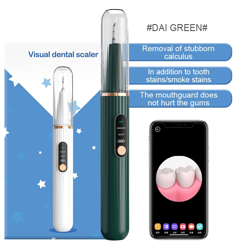 Justlang Oral Irrigator Visible Wifi Ultrasonic Dental Cleaner Electric Scaler Water Jet Flosser Tooth Whitening