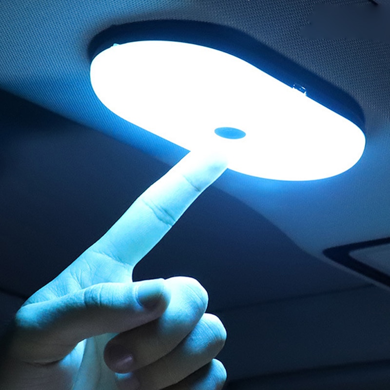 Car Reading Light USB Rechargeable Car Reading Light Dome Roof Ceiling Lamp Trunk Reading Auto Interior Light Car Accessories