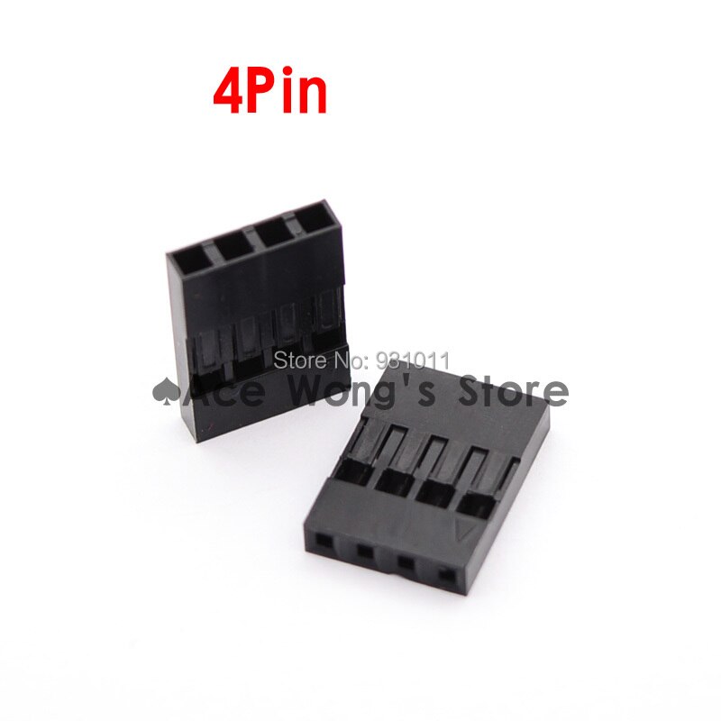 100pcs/lot 4P Dupont Jumper Wire Cable Housing Female Pin Connector 2.54mm Pitch