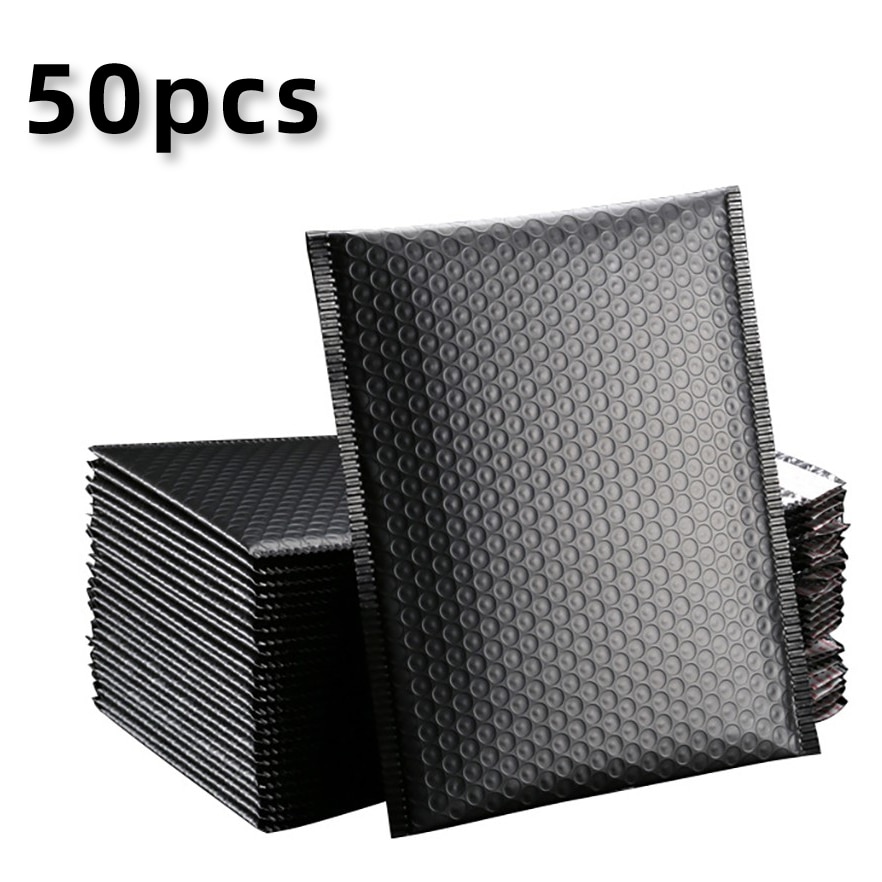 13x18cm Bubble Mailers 50PCS Padded Envelopes Black packaging bags for business bubble mailers shipping packaging ziplock bag