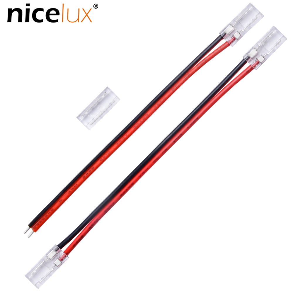 5pcs 2pin LED cob Strip Light Wire terminals kit for 5mm IP20 strip High Density 3 Types Flexible FOB Wire connector
