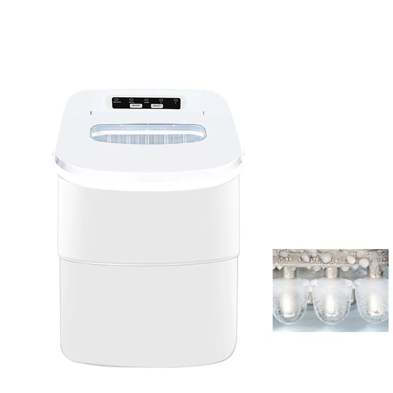 15KG/24H Small Round Ice Maker Machine Commercial Electric Ice Cube Making Machine Milk Tea Shop