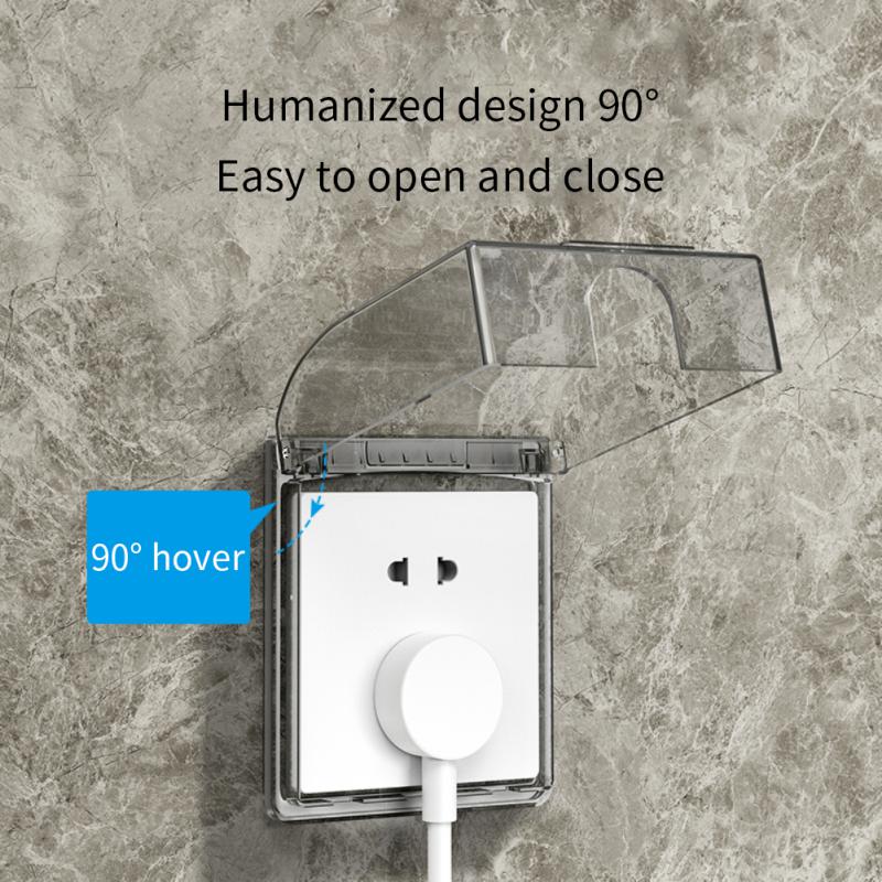 Wall Socket Waterproof Dustproof Box Outdoor 86 Type Splash-proof Switch Socket Anti-shock Protection Cover Self-adhesive New