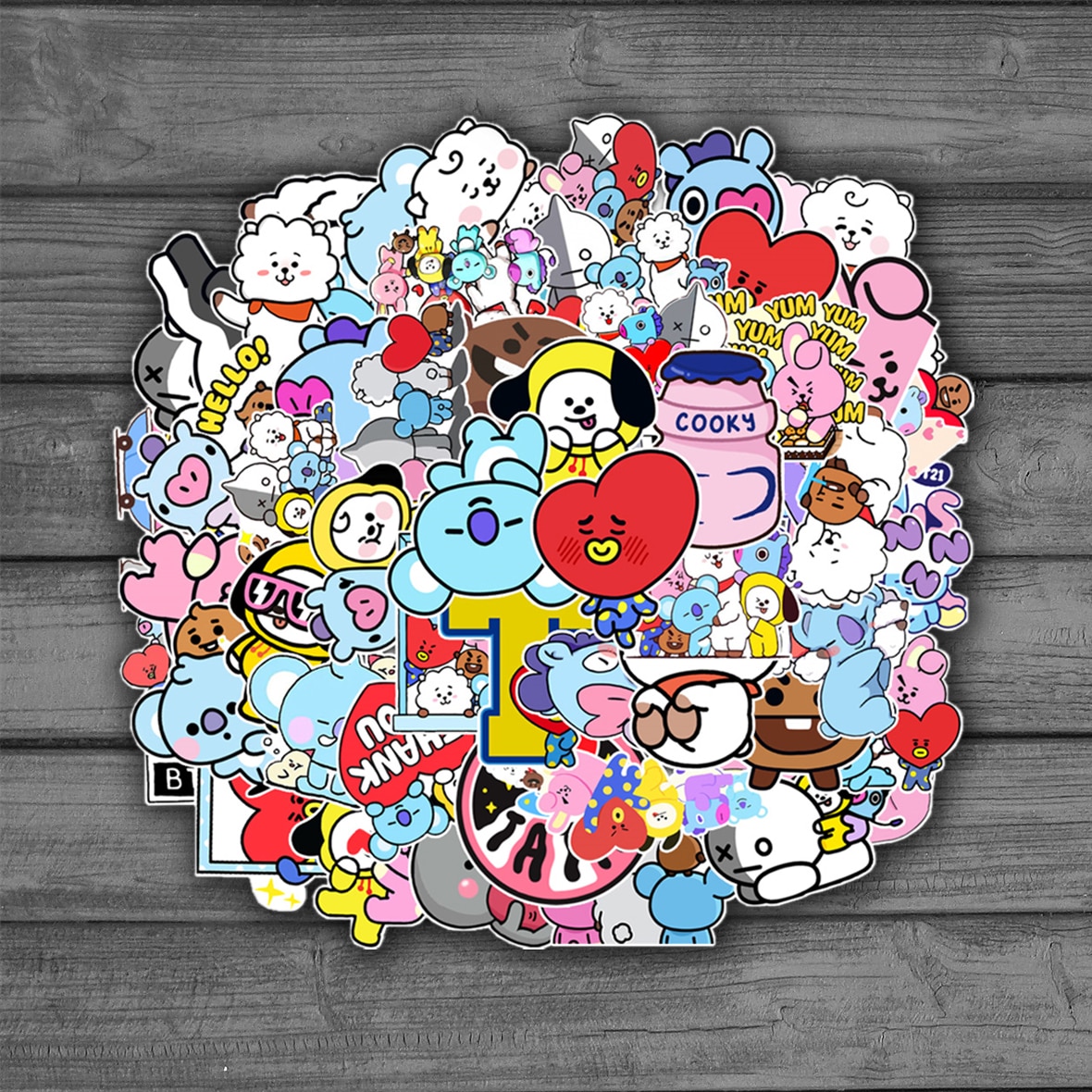 10/50 Pcs Many Cartoon Kpop Stickers PVC Naklejki Waterproof Pull Rod Boxes Pegatinas for Motorcycles and Graffiti Sticker