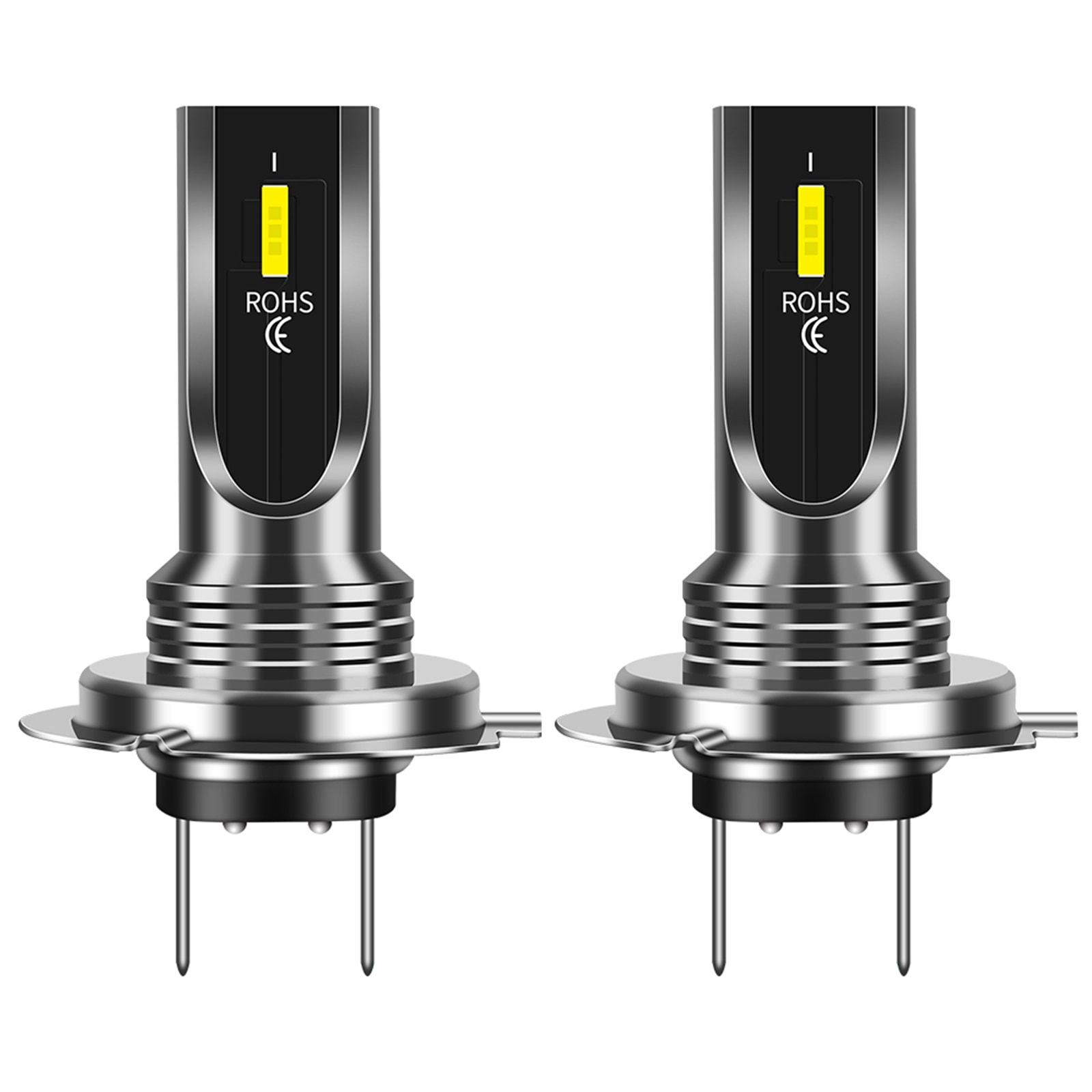 2 Pcs H7 LED Headlight Bulb 80W 1860 CSP 5000LM/Set Super Bright 6000K White Replacement Fog Lights DRL Auto Accessories