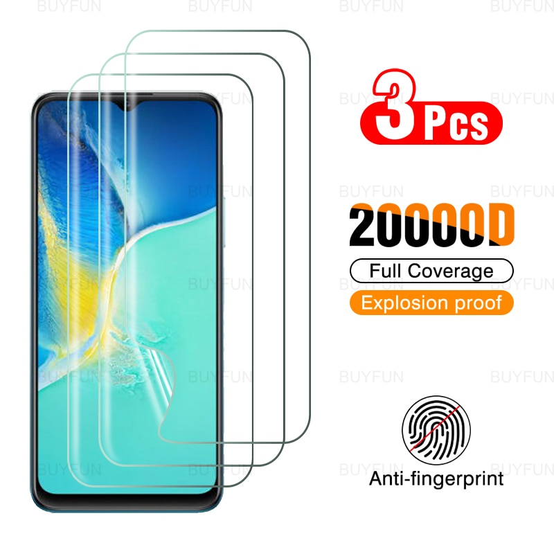3pcs Front Hydrogel Film For vivo Y15s 6.51inch Full Cover Protective Film For vivo Y15a vi vo Y 15a vavo Y15s screen protector