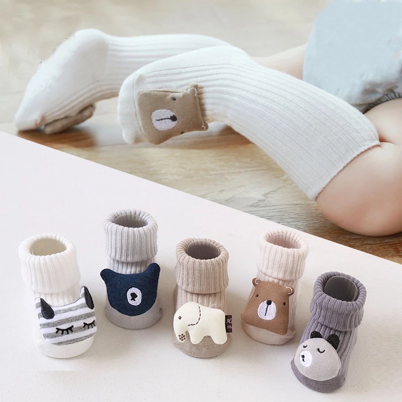 Long Animal Leg Warmers Baby Anti-skid Socks Baby Three-dimensional Non-slip Loose Mouth Socks Baby Kids Floor Socks