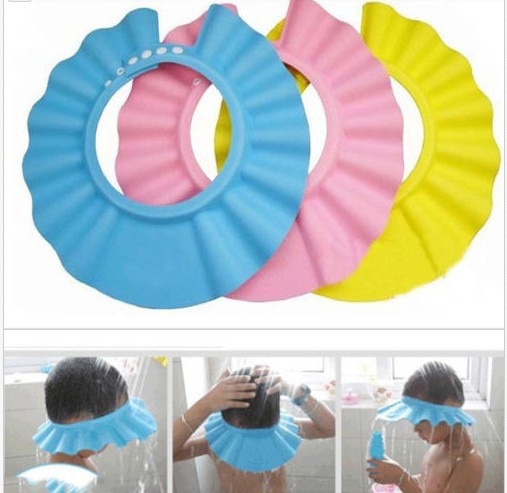 3Colors Baby hats baby bath Shampoo Shower Cap soft Adjustable Bathing Bath Protect Cap For bath For Baby Children