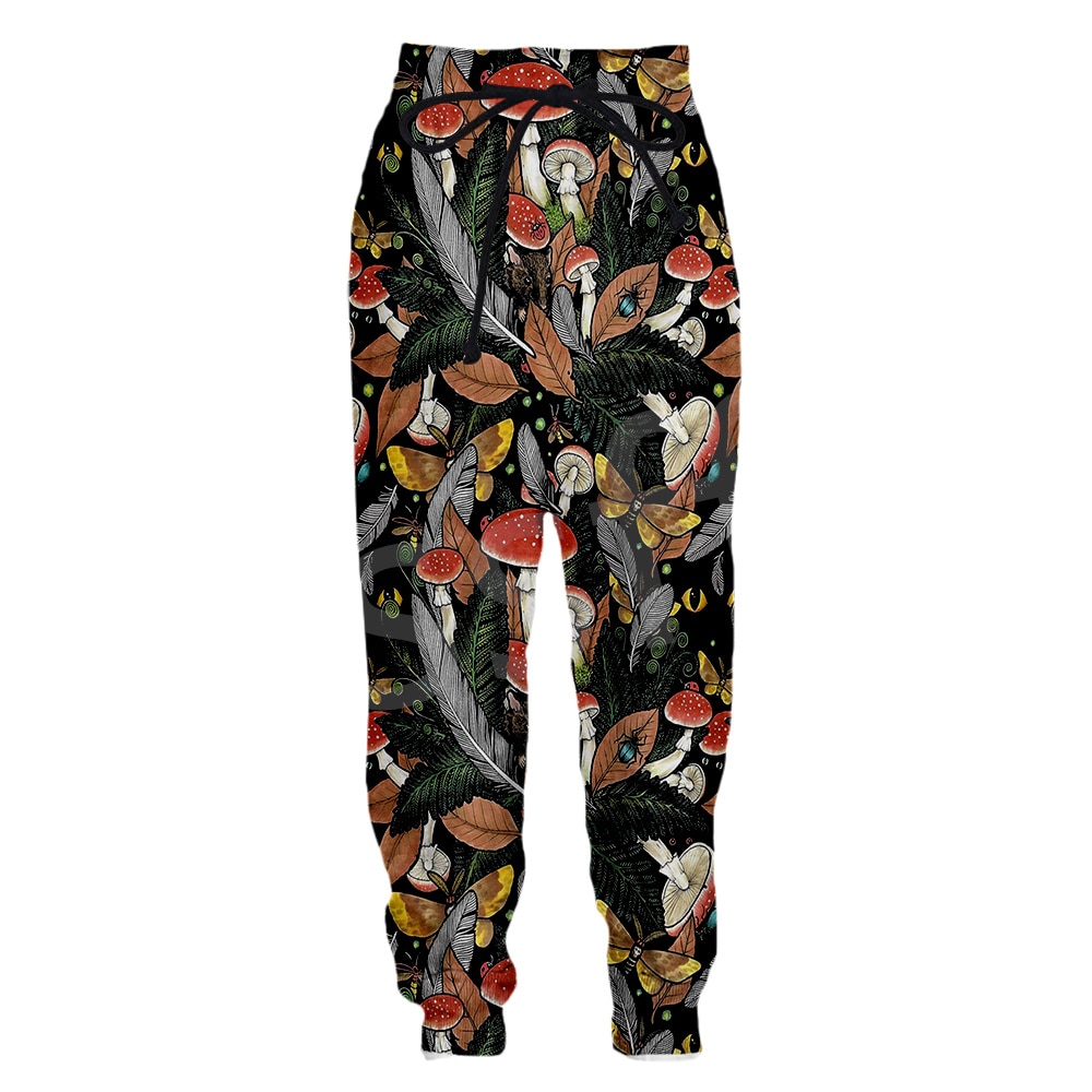 Tessffel NewFashion Plants Mushroom Fungus Camo Hippie Colorful 3DPrint Men/Women Streetwear Funny Sweatpants Jogger Trousers A4