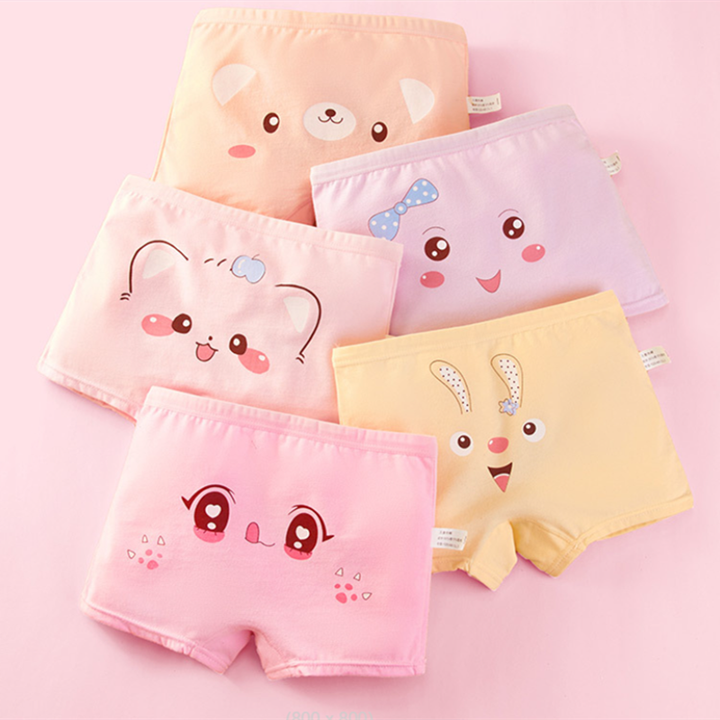 5Pcs/lot Baby Girls Cartoon Underpants Kids Underwear Cotton Panties Toddler Children Underwear 2-10years