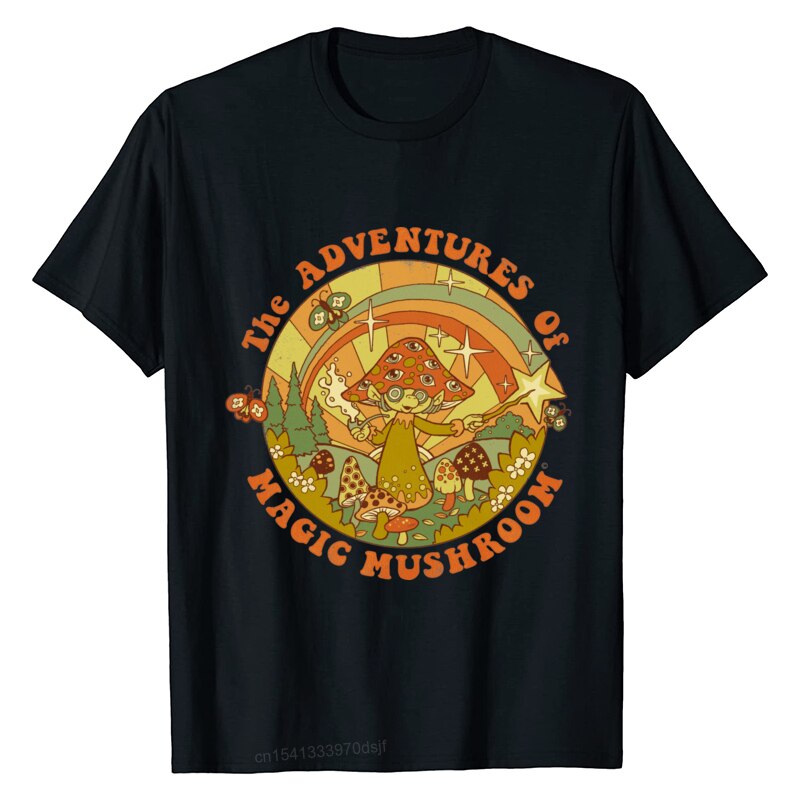 Magic Mushroom Tees Free Shipping High Quality Men's T Shirt Harajuku O Neck T-Shirt Birthday Day Summer All-Match 3D Print