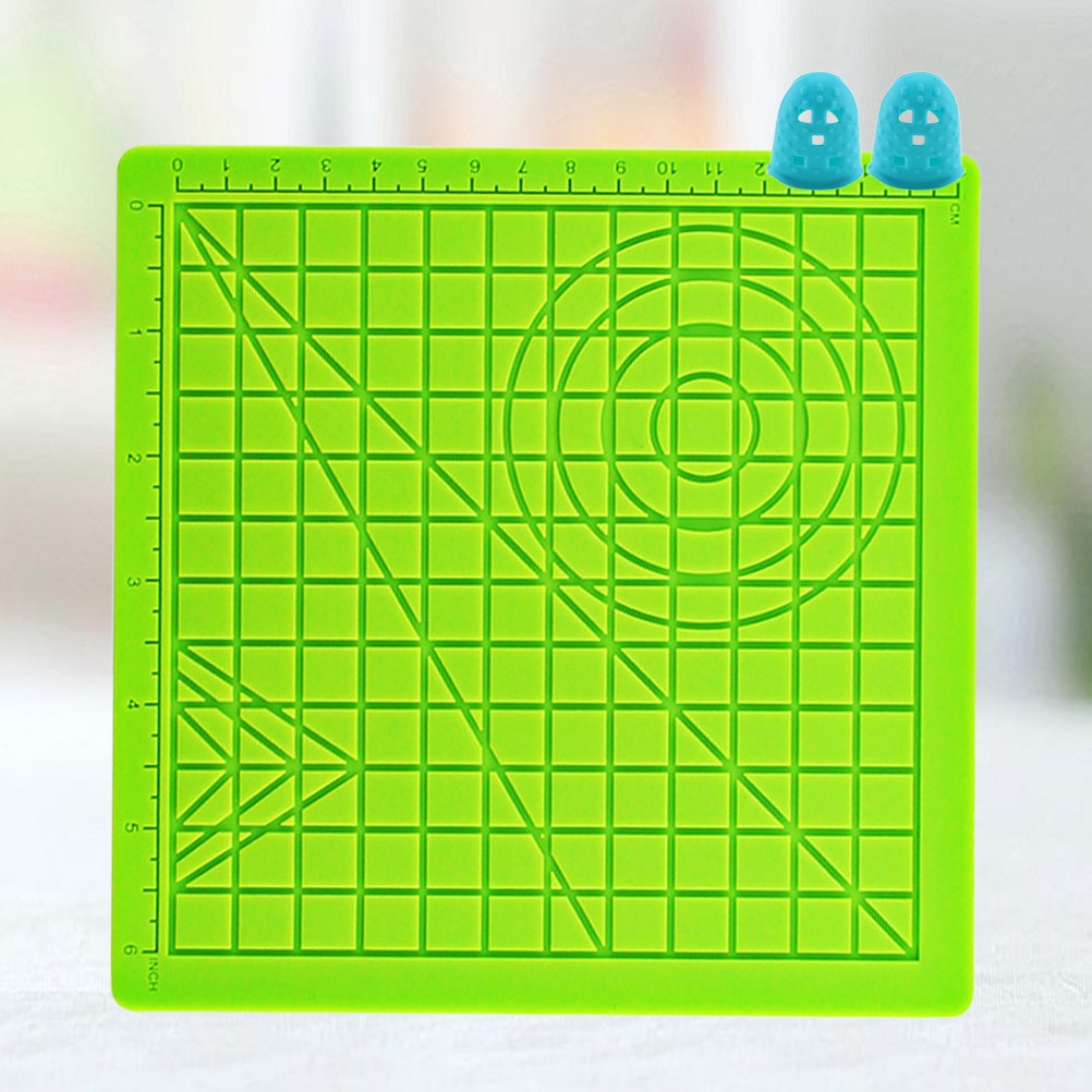 1 Set of 3D Design Silicone Mat 3D Printing Pen Pad Silicone Graffiti Pad Multi-Purpose for 3D Printer Pens with Two Finger