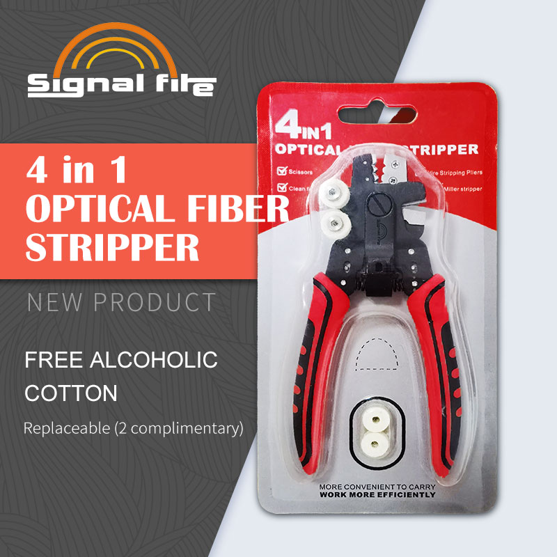 4 in 1 Multifunctional optical fiber stripper OFS-04 scissors, 3 Miller pliers, leather wire stripper Comes with clean cotton