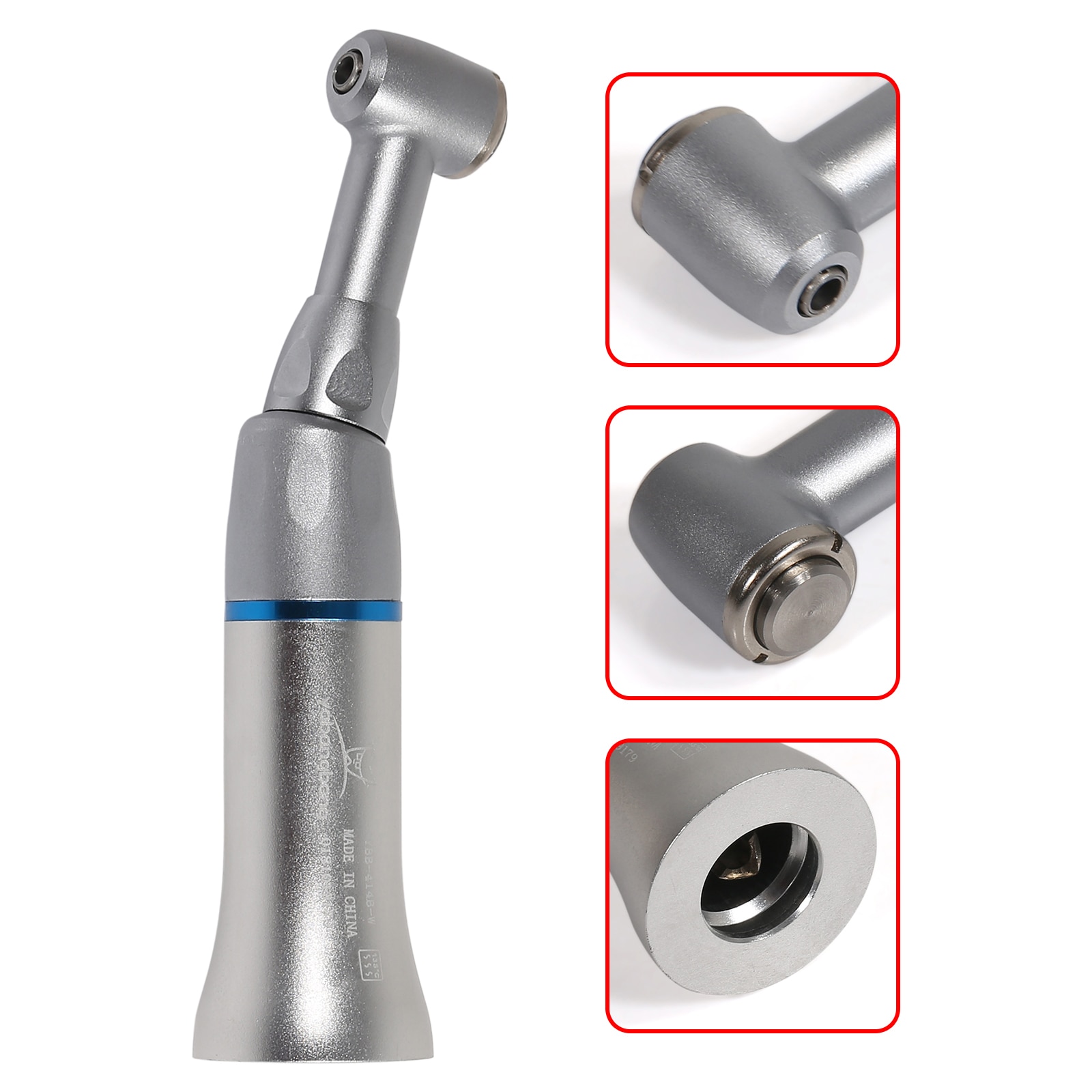 Yabangbang Dental Push Button Low Speed Contra Angle Handpiece 1:1 Ratio For E-type Motors