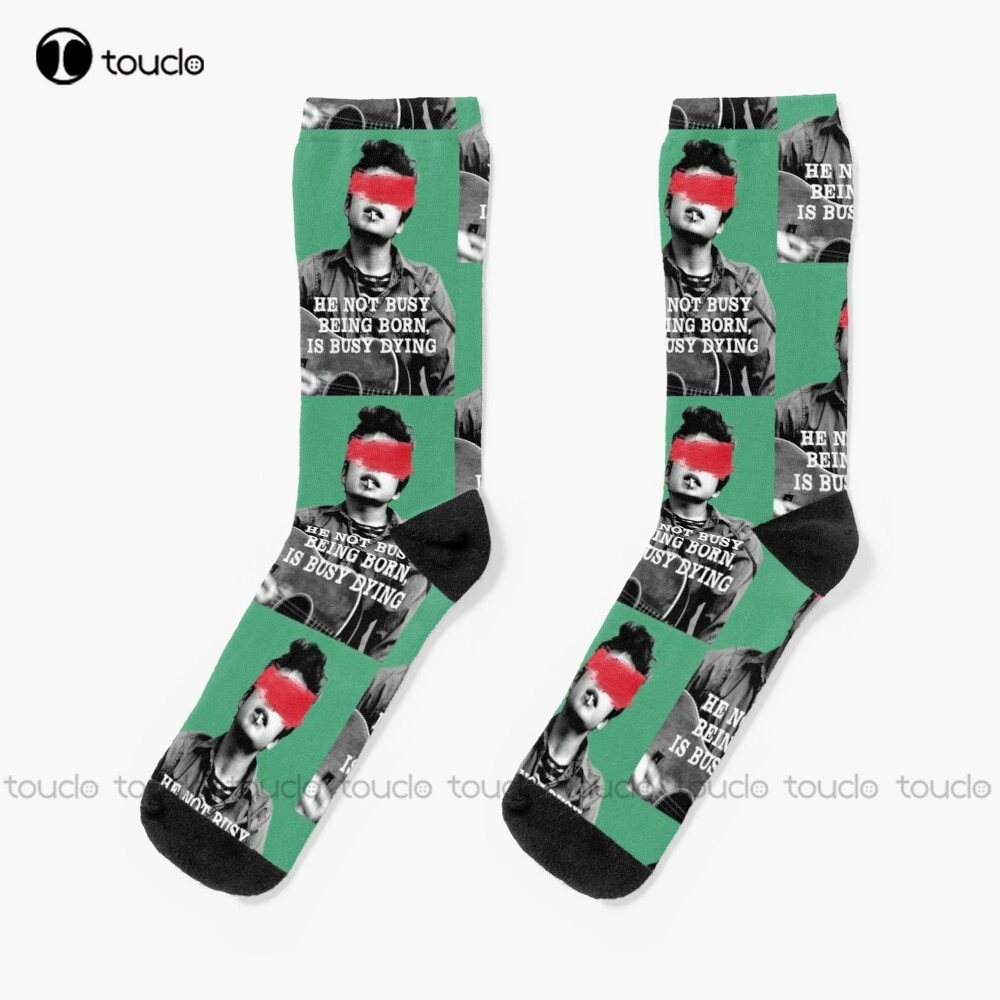 He Not Busy Being Born... Socks Mens Black Socks Christmas Gift Unisex Adult Teen Youth Socks Custom 360° Digital Print