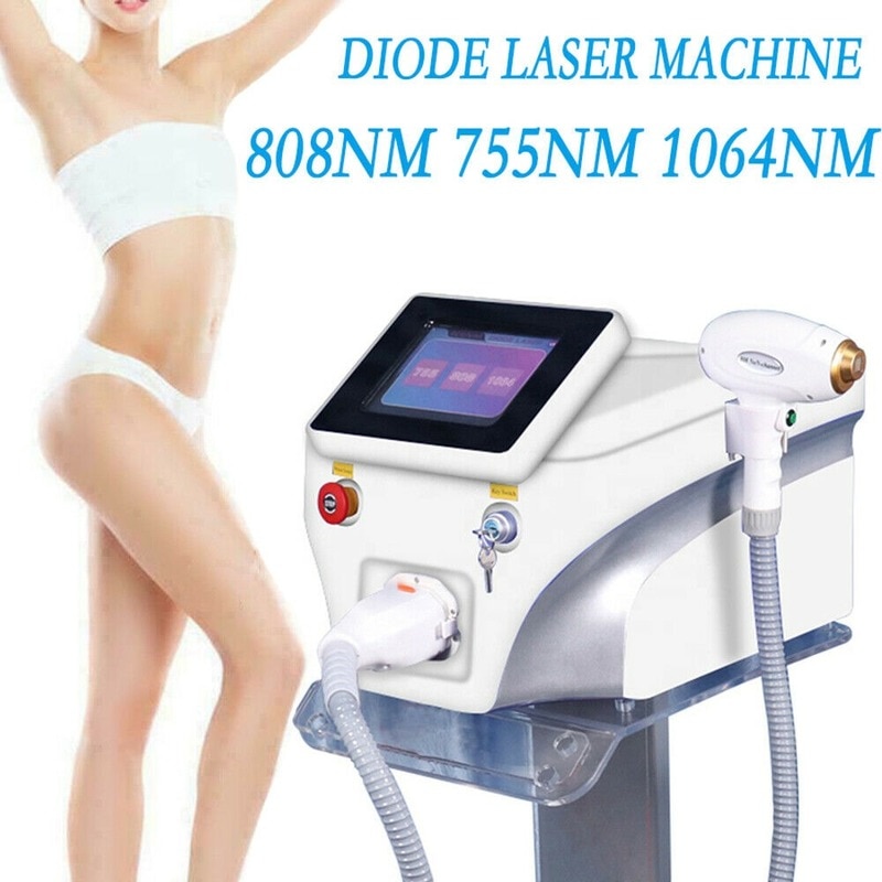 Diode Laser 755 808 1064nm Multi Wavelengths Hair Removal Machine Cooling Head Painless Laser Epilator Face Body Hair Removal