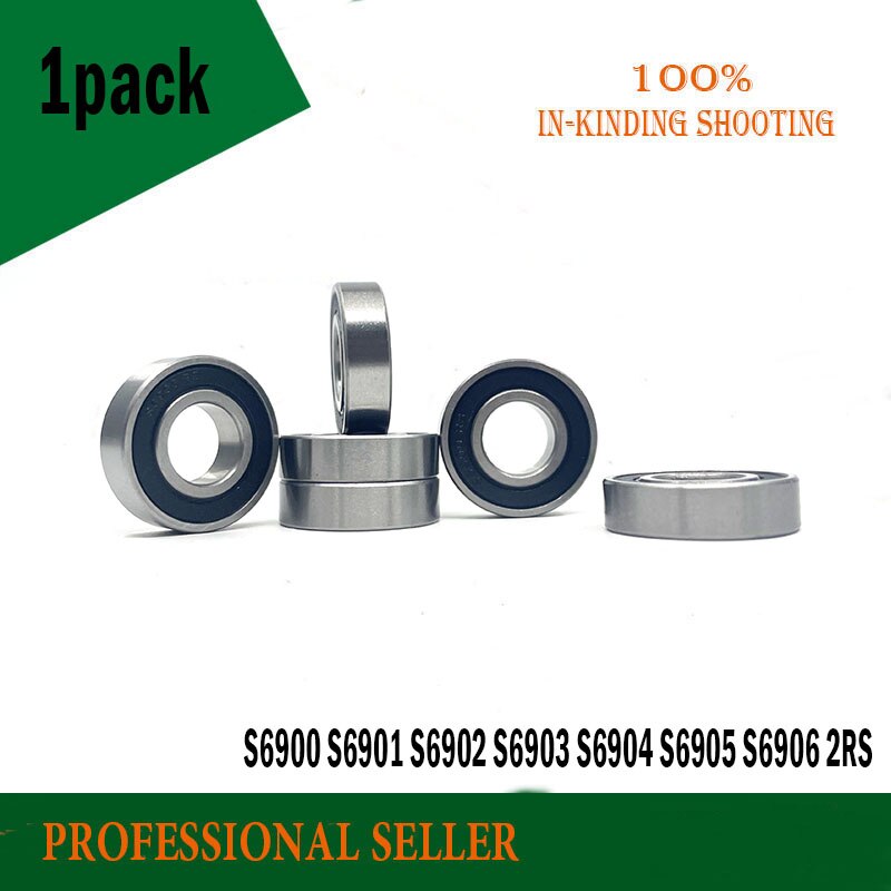 1pack S6900 S6901 S6902 S6903 S6904 S6905 S6906 2RS 440 STAINLESS STEEL Bearing Metric Thin Section Deep groove Ball Bearings