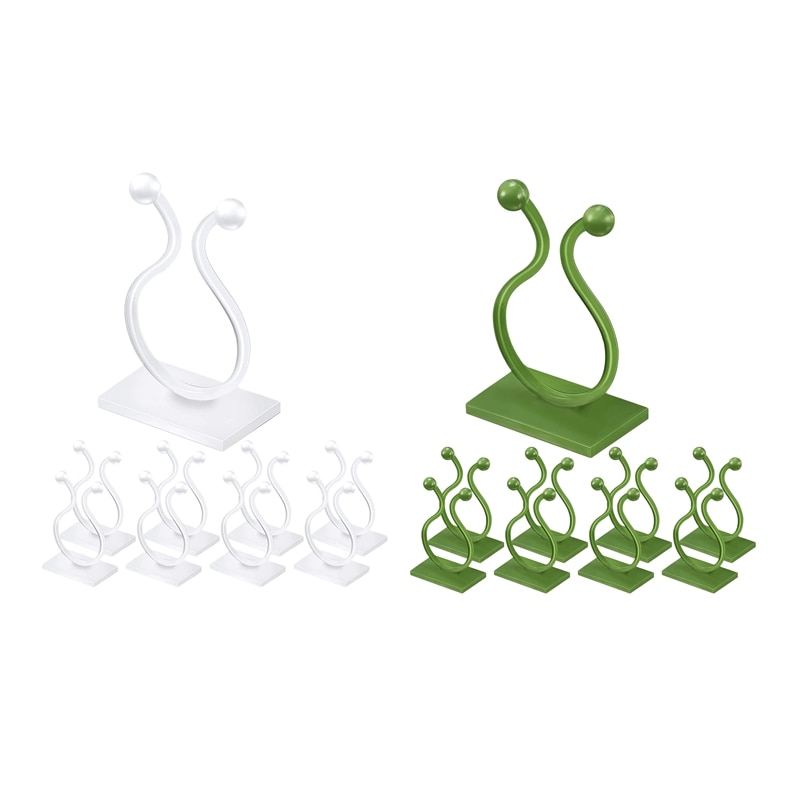 200 Pieces Plant Climbing Wall Fixture Clips, Plant Fixer Self-Adhesive Hooks for Invisible Wall Vines Plant Fixation