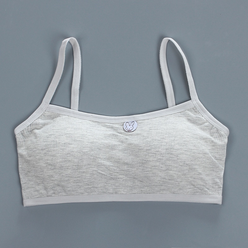 2PC Teen Girls BRAS 14 Kids Soft Underwear Girls Accessories Breathable Children Bras for Teen 12-19y Young Girl String Padded