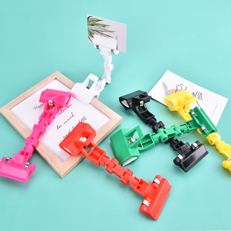 Double Head Rotatable Picture Holder Painting Clip Card Display Label Holder Name Label Racks Supermarket Display Stand Clips