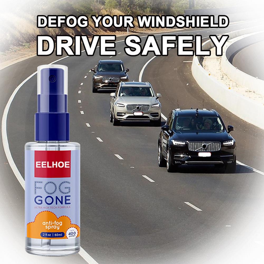 30/60/120ml Anti-fog Agent Car Windshield Fog Gone Spray Waterproof Rainproof Fogging Resistance Window Glass Bathroom Cleaner