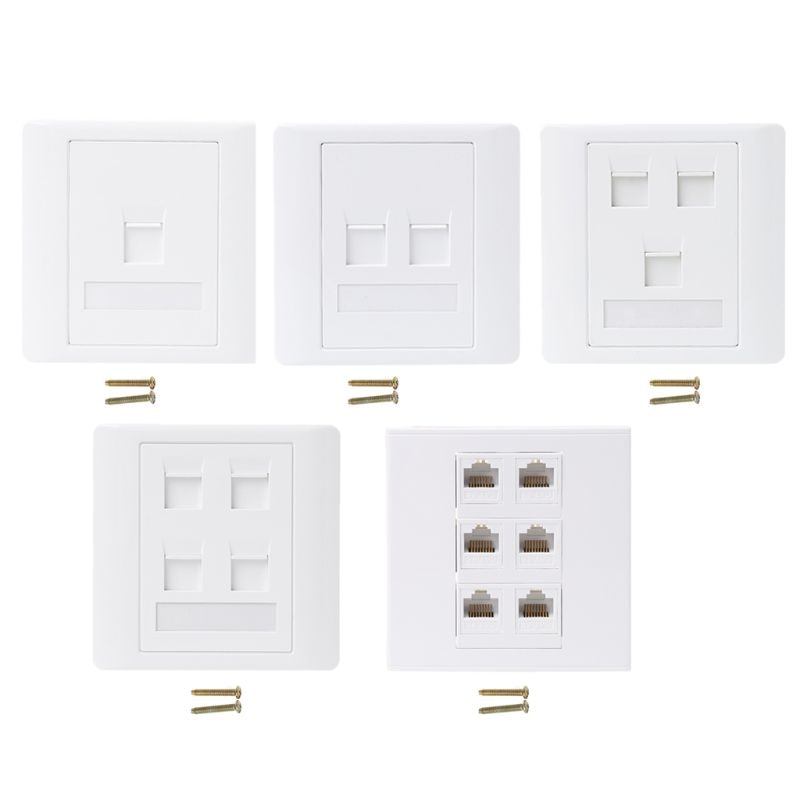 86 Type Computer Socket Panel CAT5E Network Module RJ45 Cable Interface Outlet