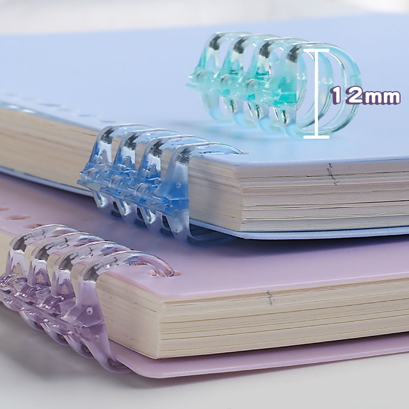 10pcs 4-hole loose-leaf buckle clip binding strip diy homemade coil strip plastic detachable transparent a4 tool cover book