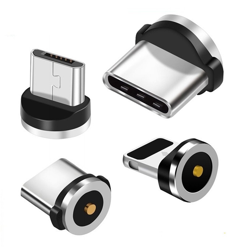 Magnetic Tips Universal for Round Magnetic Cable Micro USB Type C Magnet Replacement Parts Mobile Phone Dust Plug Adapter