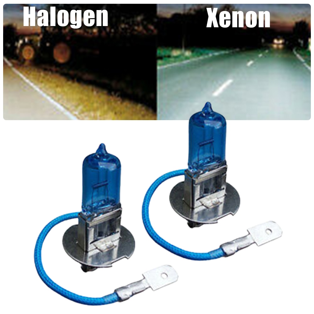 1 Pair Car H3 Xenon Lights White 100W 12v Halogen Headlights 453 Fog Lamps Bulbs Super Bright Accessories