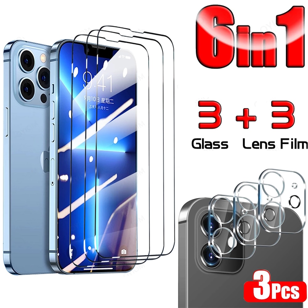 Protective Glass for iPhone 13 Pro Max Lens Film Tempered Glass Screen Protectors for iPhone 11 12 Pro Max XS Max 6 7 8 Plus