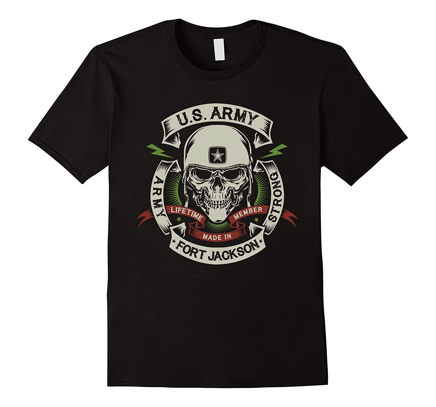 Life Time Member Made In Fort Jackson. US Army Skull T-Shirt. Summer Cotton Short Sleeve O-Neck Mens T Shirt New S-3XL