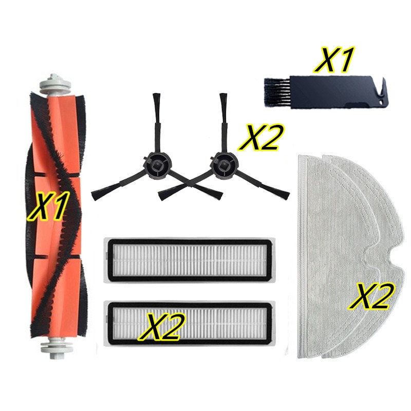 Washable Consumables For Mova L600 Robot Vacuum Cleaner Parts Kits Replacement Main Roller Side Brush Filters Mop Rags Cloth