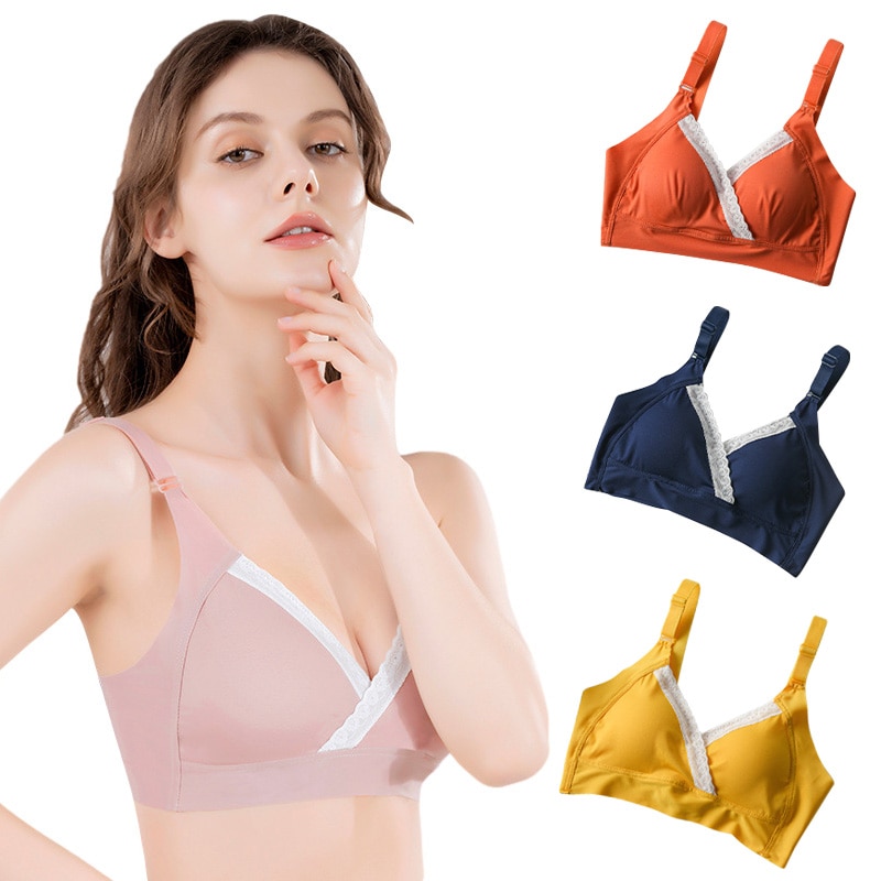 Nursing Bra Wire Free Thin Cotton Underwear Pregnancy Mother Feeding Bra Breathable Sleep Breastfeeding Bras for Maternity