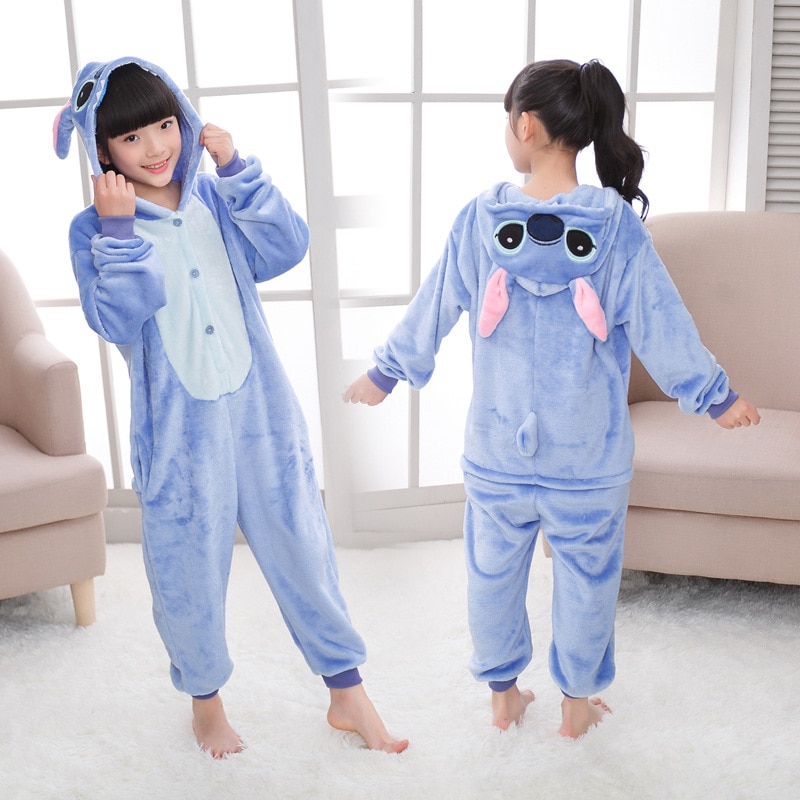 Unicorn Pajamas Children Stitch Pajamas Onesie Kids Boys Girls Animal Pijama Anime Cosplay Costume Onepiece Jumpsuits