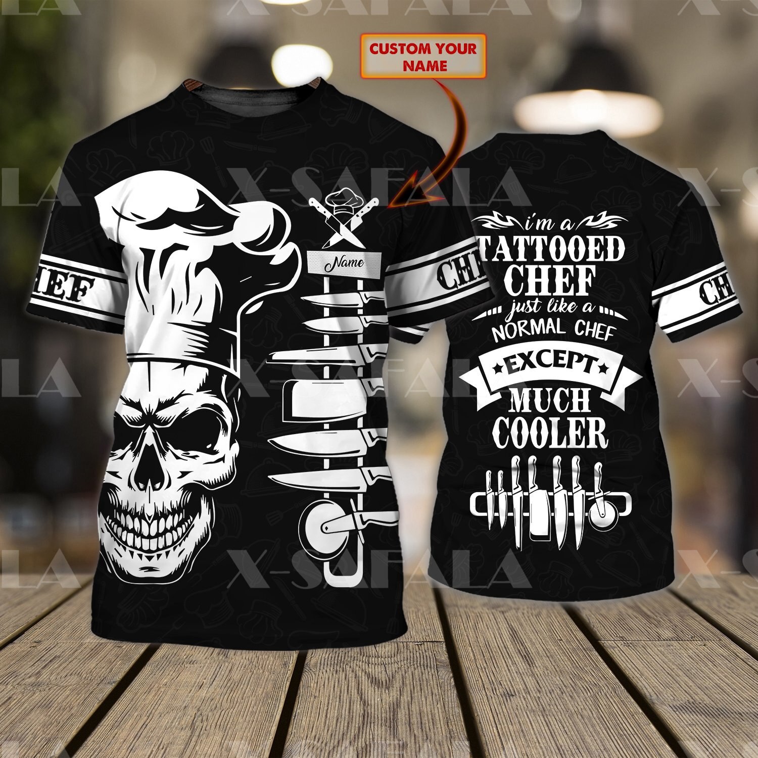 Custom Name Master Chef Kitchen 3D Printed Top Tee High Quality Milk Fiber T-shirt Summer Round Neck Men Female Casual Top-1