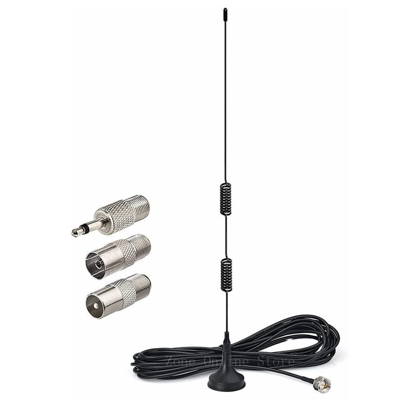 FM Antenna Magnetic Base FM Radio Antenna For Indoor Digital HD FM Bluetooth AV Audio Vedio Home Stereo Theater Receiver Tuner