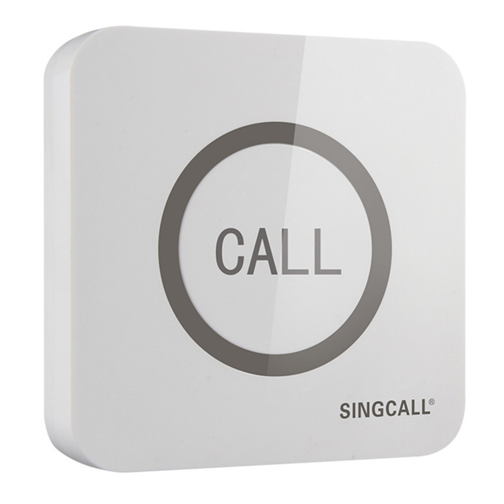 SINGCALL Wireless Call System, Caregiver System Button, Super Big Touchable Single Button with Waterproof Function, APE520
