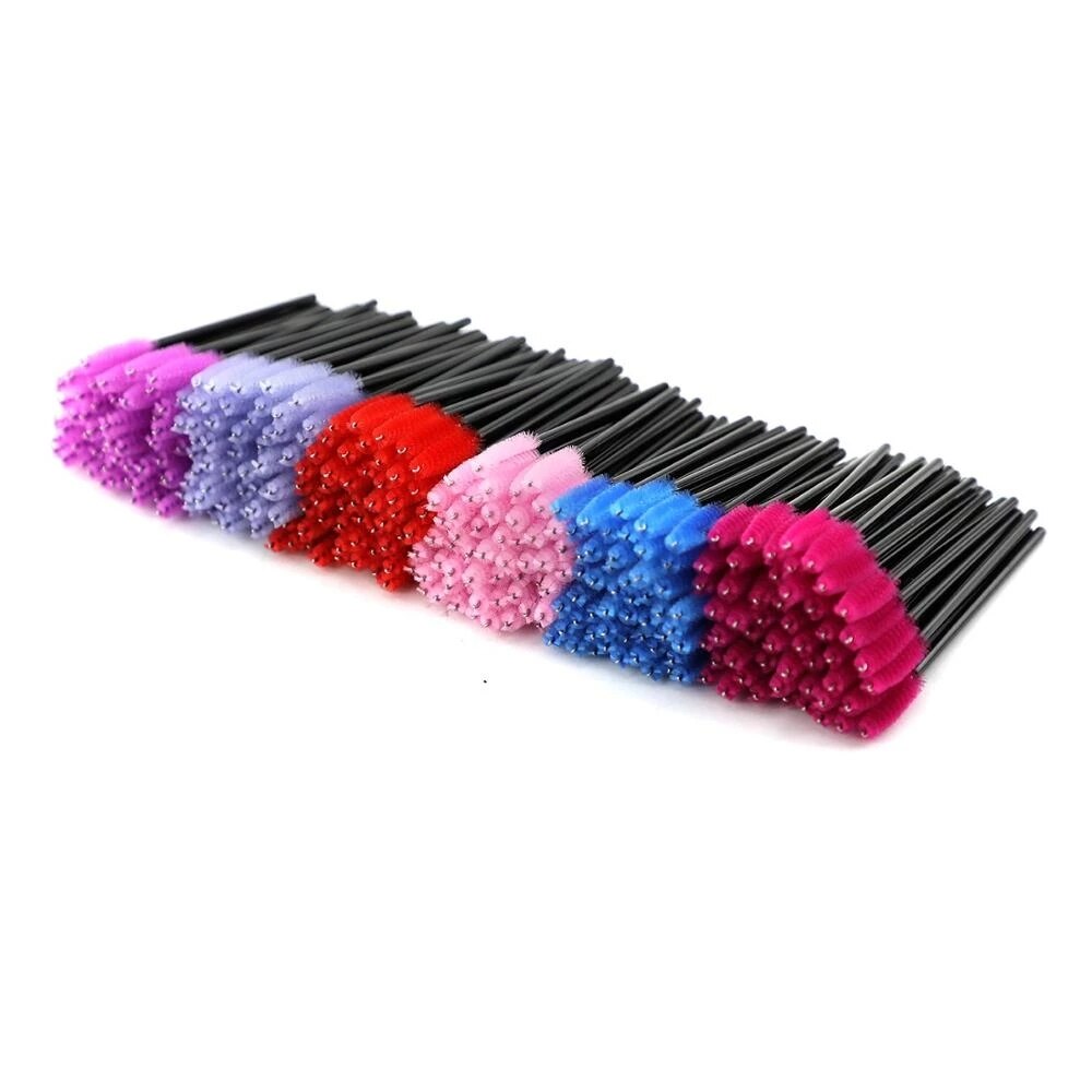 25 Pcs/Pack New Good Quality Disposable Eyelash Brush Eye Lash Makeup Brushes Mini Mascara Wands Brush Eyelash Extension Tool