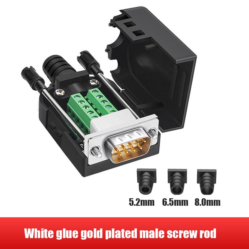 Solder-free DB9 Breakout Connector D-SUB RS232 RS485 RS422 9 Pin Plug Connectors Transfer-free Male Female Terminal Adapter