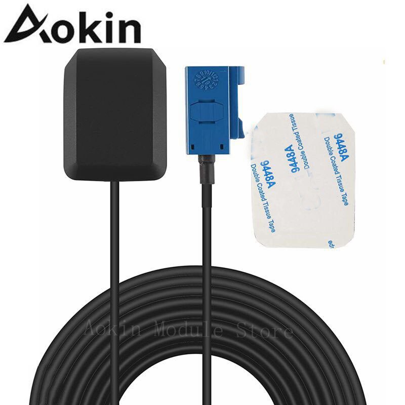 Vehicle Waterproof Active GPS Navigation Antenna Fakra C Blue GPS Antenna Compatible with Ford Dodge RAM GM Chevy Chevrolet GMC