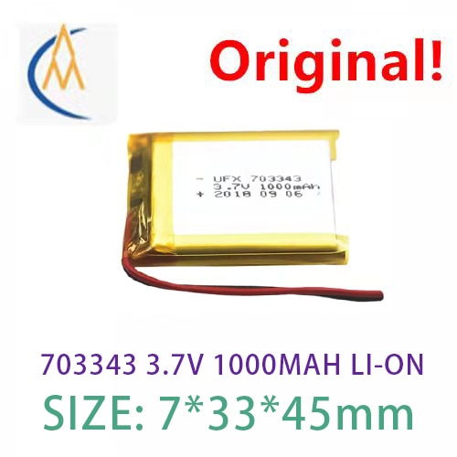 703343 3.7V 1000mah Bluetooth speaker detection instrument electric toy polymer lithium battery with protection board