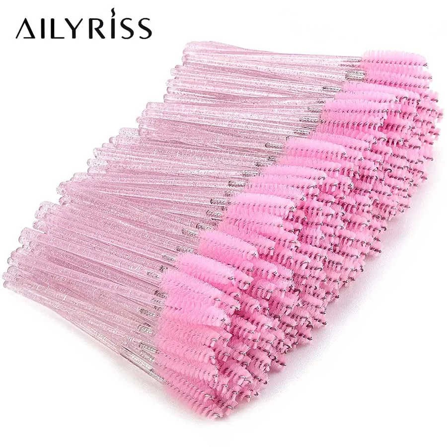 50pcs New Arrivals Eyelash Brushes Soft Head For Eyelashes Eyebrow Applicator Mascara Wand Microbrush brushes Makeup Brushes