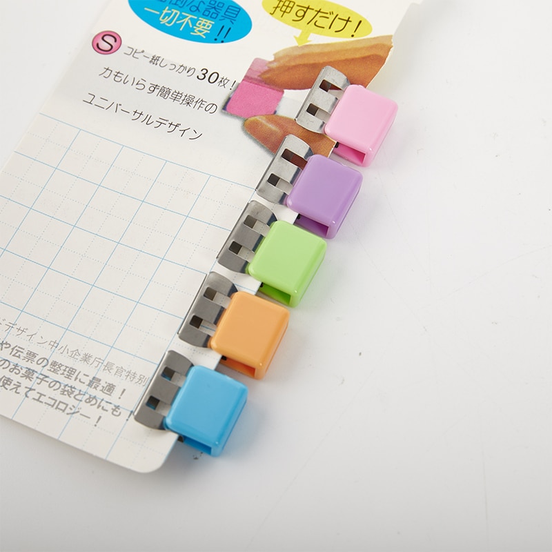 10 pcs/lot Candy Color Binder Clips For Book Decorative Clip Set School Stationery Kawaii Colorful Sliding Clip Paper Clips