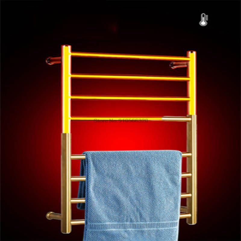 Smart Electric Towel Rack 304 Stainless Steel Constant Temperature Heating Rack Embedded Concealed Wire for Household