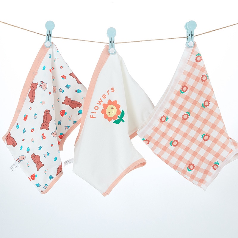 3pcs/lot Children's underwear cotton antibacterial Korean cartoon girls briefs in children's boxers NK012
